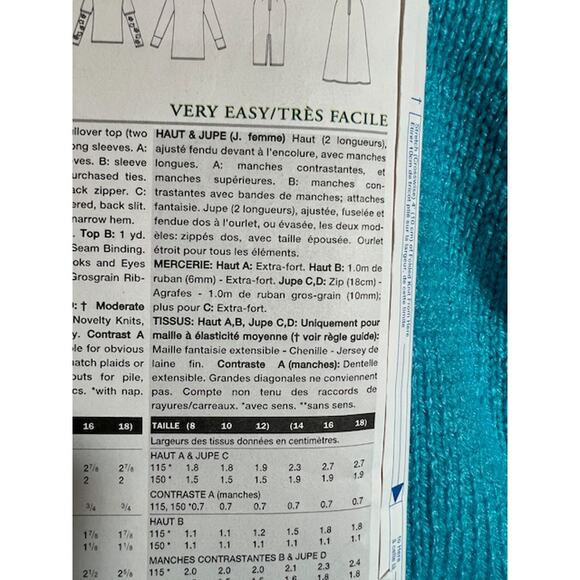 Vogue sewing pattern 7138 suit jacket skirt 14 16 18 - Picture 7 of 8